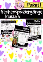 Vorschau - Unterrichtsreihen - Rechenspaziergänge wachsendes Paket (Bundle) Klasse 4 - Deckblatt