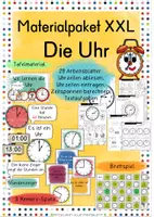 Vorschau - Arbeitsblätter - Materialpaket XXL Die Uhr - Deckblatt