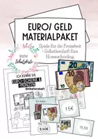 Vorschau - Unterrichtsreihen - Euro - Rechnen mit Geld - Spiele - Selbstlernheft - Homeschooling - Materialpaket - Deckblatt