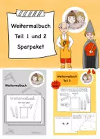 Vorschau - Arbeitsblätter - Sparpaket Weitermalbuch Teil 1 und Teil 2 - Deckblatt