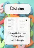 Vorschau - Arbeitsblätter - Paket: Division Klasse 2 (11 Materialien) - Deckblatt