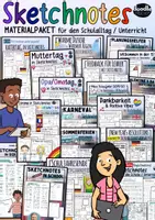 Vorschau - Arbeitsblätter - Sketchnotes für den Schulalltag / Unterricht - 🎨📝 PAKET - Deckblatt