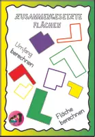 Vorschau - Arbeitsblätter - Zusammengesetzte Flächen - Umfang und Fläche berechnen + Lösungshefte - Deckblatt