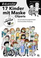 Vorschau - selbst erstellte Cliparts/Grafiken - Cliparts: 17 Kinder mit Maske #diversitykids - Deckblatt