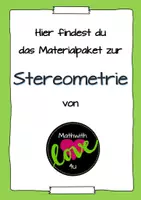 Vorschau - Arbeitsblätter - Materialpaket Stereometrie - Deckblatt