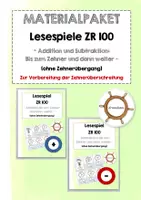 Vorschau - Spiele - MATERIALPAKET Lesespiele Stopp beim Zehner - Deckblatt