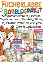 Vorschau - Stundenentwürfe - Fuchsklasse Schulanfang Grundschule Klassentier Fuchs Materialpaket - Deckblatt
