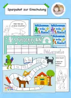 Vorschau - Arbeitsblätter - Sparpaket zur Einschulung, 1. Schultag, Willkommen in der Grundschule - Deckblatt