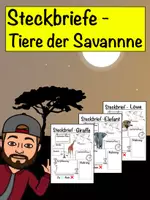 Vorschau - Arbeitsblätter - Materialpaket - Tiere der Savanne - Deckblatt