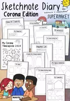 Vorschau - Arbeitsblätter - Corona Sketchnote Diary - MATERIALPAKET - Deckblatt