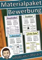 Vorschau - Stundenentwürfe - Materialpaket Bewerbung Anschreiben, Deckblatt, Lebenslauf, Dritte Seite - Bewerbung - Praktikum - Deckblatt