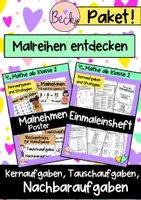 Vorschau - Arbeitsblätter - Malreihen entdecken Paket (Einmaleins, Multiplikation) - Deckblatt