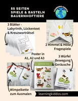 Vorschau - Arbeitsblätter - Fertige Stunden - Bauernhoftiere - 55 Seiten - auch für Homeschooling - Deckblatt