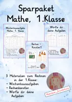 Vorschau - Arbeitsblätter - Sparpaket Mathe, 1.Klasse - Rechnen in den Zahlenräumen 5, 10 und 20 - Deckblatt