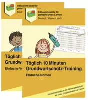 Vorschau - Arbeitsblätter - Täglich 10 Minuten Grundwortschatz-Training: Einfache Nomen/Einfache Verben - Deckblatt