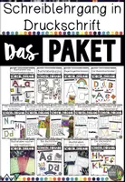 Vorschau - Arbeitsblätter - Das Paket - Schreiblehrgang in Druckbuchstaben für die Freiarbeit bzw. für Stationen - Deckblatt