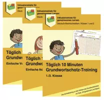 Vorschau - Arbeitsblätter - Sparpaket: Täglich 10 Minuten Grundwortschatz-Training für Klasse 1/2 - Deckblatt