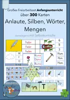Vorschau - Stationenlernen - Freiarbeit Anfangsunterricht Paket Klammerkarten Domino Lesestern - Deckblatt