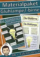 Vorschau - Stundenentwürfe - Glühlampe/Glühbirne - Materialpaket: Glühlampe/Glühbirne - Deckblatt