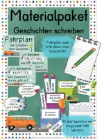 Vorschau - Arbeitsblätter - Materialpaket Geschichten schreiben - Deckblatt
