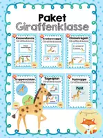 Vorschau - Bildkarten - Materialpaket - Giraffenklasse - Deckblatt