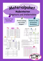 Vorschau - Arbeitsblätter - Materialpaket Klapptests und Stellentafeln zu Maßeinheiten - Deckblatt
