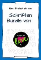 Vorschau - selbst erstellte Schriftarten - Schriften Bundle - Deckblatt
