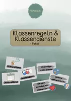 Vorschau - Bildkarten - SPARPAKET Klassendienste und Klassenregeln - Deckblatt