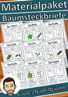Vorschau - Stundenentwürfe - Materialpaket Wald Steckbriefe Laubbaum/Nadelbaum - Deckblatt