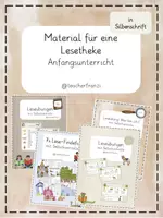 Vorschau - Stationenlernen - BUNDLE Materialen für eine Lesetheke (Anfangsunterricht) - Deckblatt