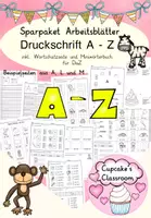 Vorschau - Arbeitsblätter - Sparpaket Arbeitsblätter Buchstaben A - Z Druckschrift, Buchstabeneinführung, DaZ, Deutsch - Deckblatt