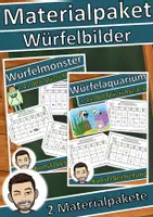 Vorschau - Stundenentwürfe - Kunst Materialpaket Würfelbilder - Vertretung - Deckblatt