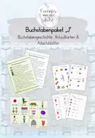 Vorschau - Arbeitsblätter - Buchstabenpaket "J" - Deckblatt