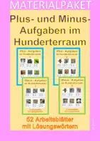 Vorschau - Arbeitsblätter - Plus- und Minusaufgaben im Hunderterraum - Deckblatt