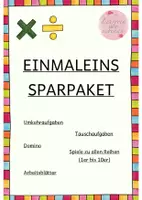 Vorschau - Arbeitsblätter - EINMALEINS Sparpaket (Arbeitsblätter, Dominos, Übungen) - Deckblatt