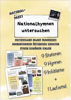 Vorschau - Arbeitsblätter - Paket: Nationalhymnen untersuchen: 9 Hymnen - Deckblatt