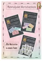 Vorschau - Bildkarten - Materialpaket Wortschatzkiste farblich an Montessoris Wortarten orientiert - Deckblatt