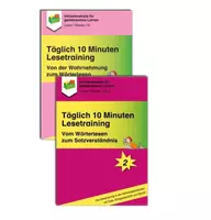 Vorschau - Arbeitsblätter - Sparpaket: Täglich 10 Minuten Lesetraining – von der Wahrnehmung zum Sätzelesen - Deckblatt