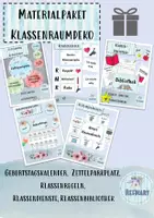 Vorschau - Mal- und Bastelvorlagen - Materialpaket Klassenraumdeko Klassenraumgestaltung - Deckblatt