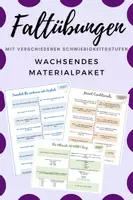 Vorschau - Arbeitsblätter - Wachsendes Materialpaket: Faltübungen zur Festigung von Grammatikbereichen & Vokabeln - Deckblatt