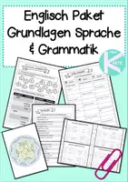 Vorschau - Arbeitsblätter - Englisch Grundlagen, Grammatik, Sprache - wachsendes Sparpaket - Deckblatt