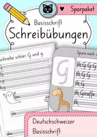 Vorschau - Arbeitsblätter - SPARPAKET Deutschschweizer Basisschrift Schreibübungen - Deckblatt