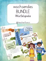 Vorschau - Stationenlernen - BUNDLE Würfelspiele Deutsch - Deckblatt
