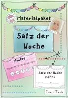 Vorschau - Arbeitsblätter - Satz der Woche - Paket inkl. FRESCH Methode - Deckblatt