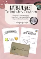 Vorschau - Unterrichtsreihen - Materialpaket Technisches Zeichnen 7. Klasse - Deckblatt