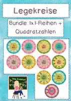 Vorschau - Fördermaterial/Inklusion - Bundle: Legekreise 1x1-Reihen und Quadratzahlen - Deckblatt