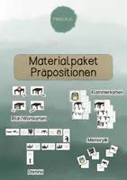 Vorschau - Stationenlernen - MATERIALPAKET Präpositionen (Schulsachen) (DaZ) - Deckblatt
