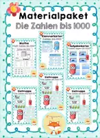 Vorschau - Arbeitsblätter - Materialpaket - Die Zahlen bis 1000 #edukisummer - Deckblatt