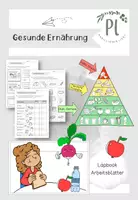 Vorschau - Arbeitsblätter - Gesunde Ernährung: Lapbook-Vorlagen und Arbeitsblätter (Klasse 2) - Deckblatt