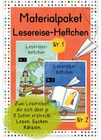 Vorschau - Arbeitsblätter - Materialpaket Lesereise-Heftchen Nr. 1 + Nr. 2 - Deckblatt